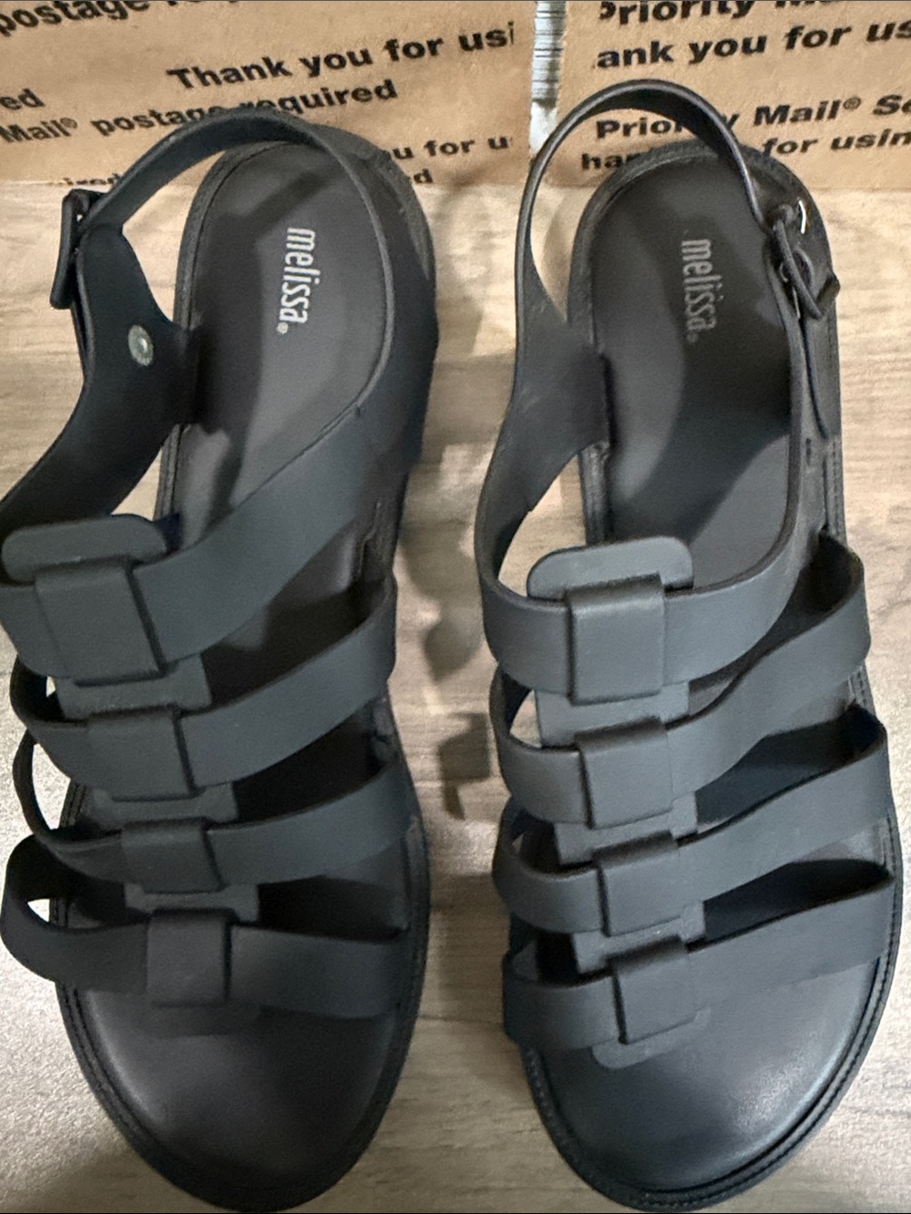 Melissa Strappy Flox Jelly Sandals in Black Unisex W 13, M 11 Open Toe Design